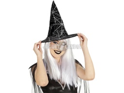 [S9022] SOMBRERO BRUJA EFECT TERCIOPELO GLOW INF