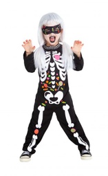 [S8673-S] DISFRAZ ESQUELETO CANDY INF (3-4)