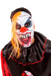 [S5310] MEDIA MASCARA PAYASO PELO NARANJA
