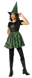 [S8863-TW] DISFRAZ BRUJA SPIDERWEB NEON VERDE INF talla TW