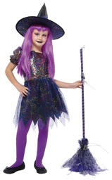 [S8836-M] DISFRAZ BRUJA BRILLI BRILLI INF 5-6