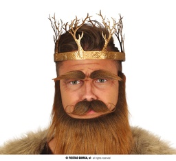 [17403] CORONA METALICA REY MEDIEVAL ORO