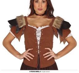 [17499] CHALECO DE CUERO PARA MUJER