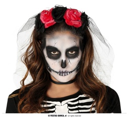 [26268] DIADEMA FLORES CON VELO