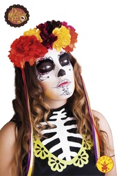 [S4349] DIADEMA LUJ KATRINA ROSAS COL DIA MUERTO