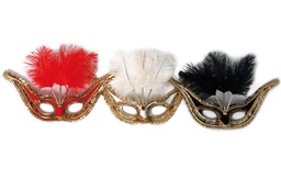 [029605-000-Blan] Antifaz gran gala blanco