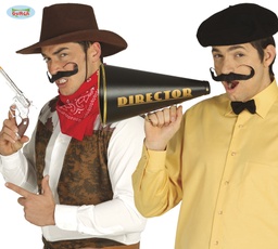 [11550] BIGOTE RIZADO NEGRO ADHESIVO