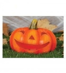 [19885] CALABAZA CERAMICA 15 CMS. CON LUZ