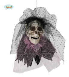 [19697] CALAVERA CON LAZO Y VELO 43 CMS.