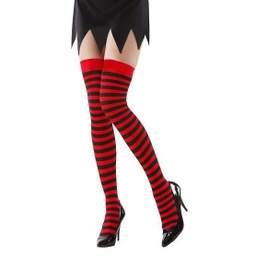 [1863R] CALCETINES RAYADOS ROJO-NEGRO&quot;&quot; pares -