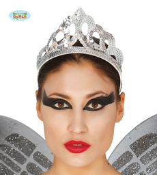 [16387] DIADEMA PLATA LENTEJUELAS