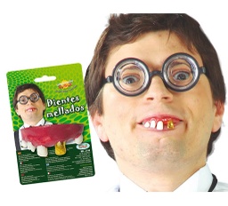 [2199] DIENTES TONTO UNO DORADO