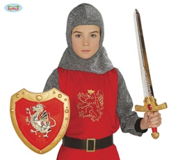 [18710] ESPADA Y ESCUDO ROJO INFANTIL